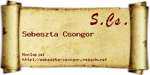 Sebeszta Csongor névjegykártya