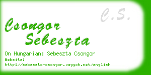 csongor sebeszta business card